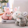 Peluche lapin rose tout doux