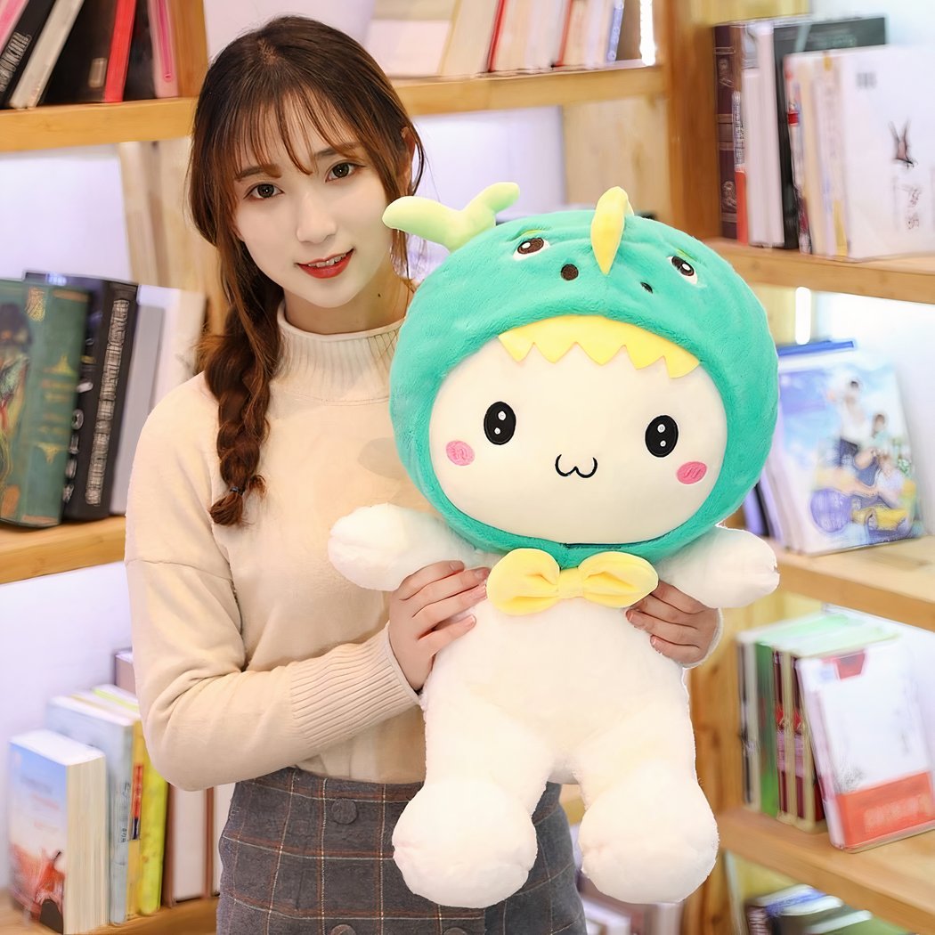 Peluche lapin bonnet baleine