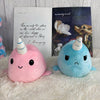 Peluche baleine licorne verte