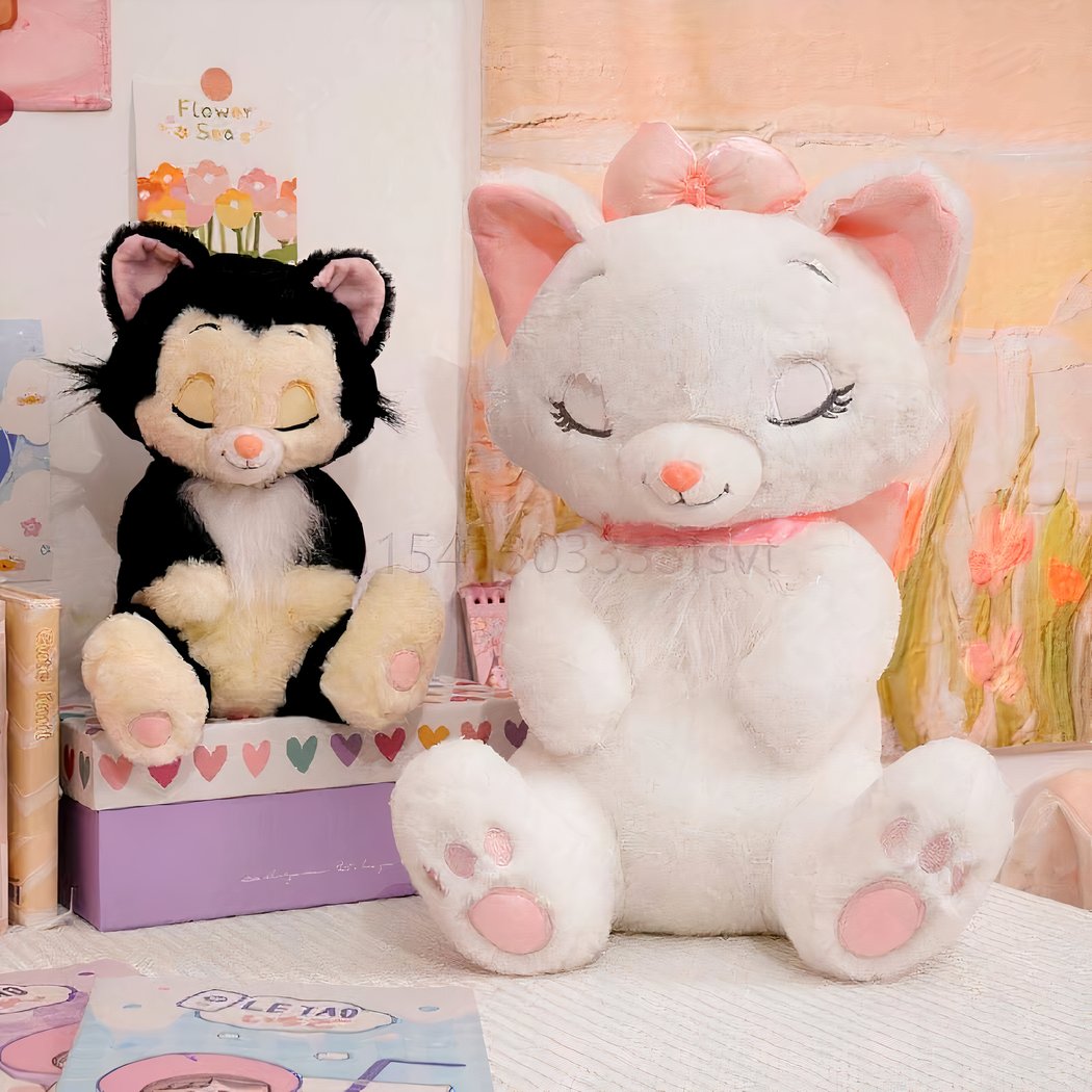 Peluche Aristochats Blanc ou noir