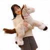 Peluche cheval beige couché