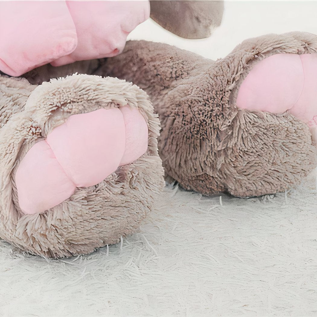 Peluche lapin gris géante