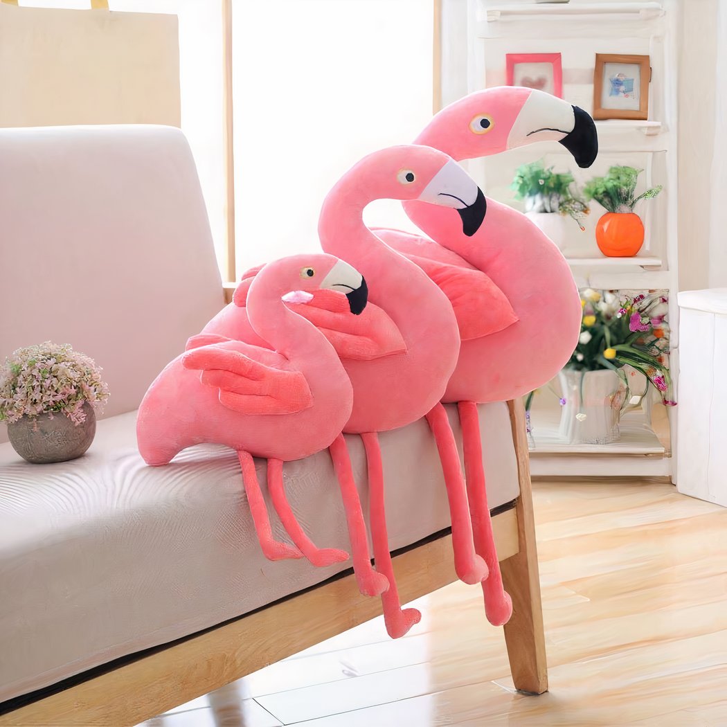 Peluche géante flamant rose