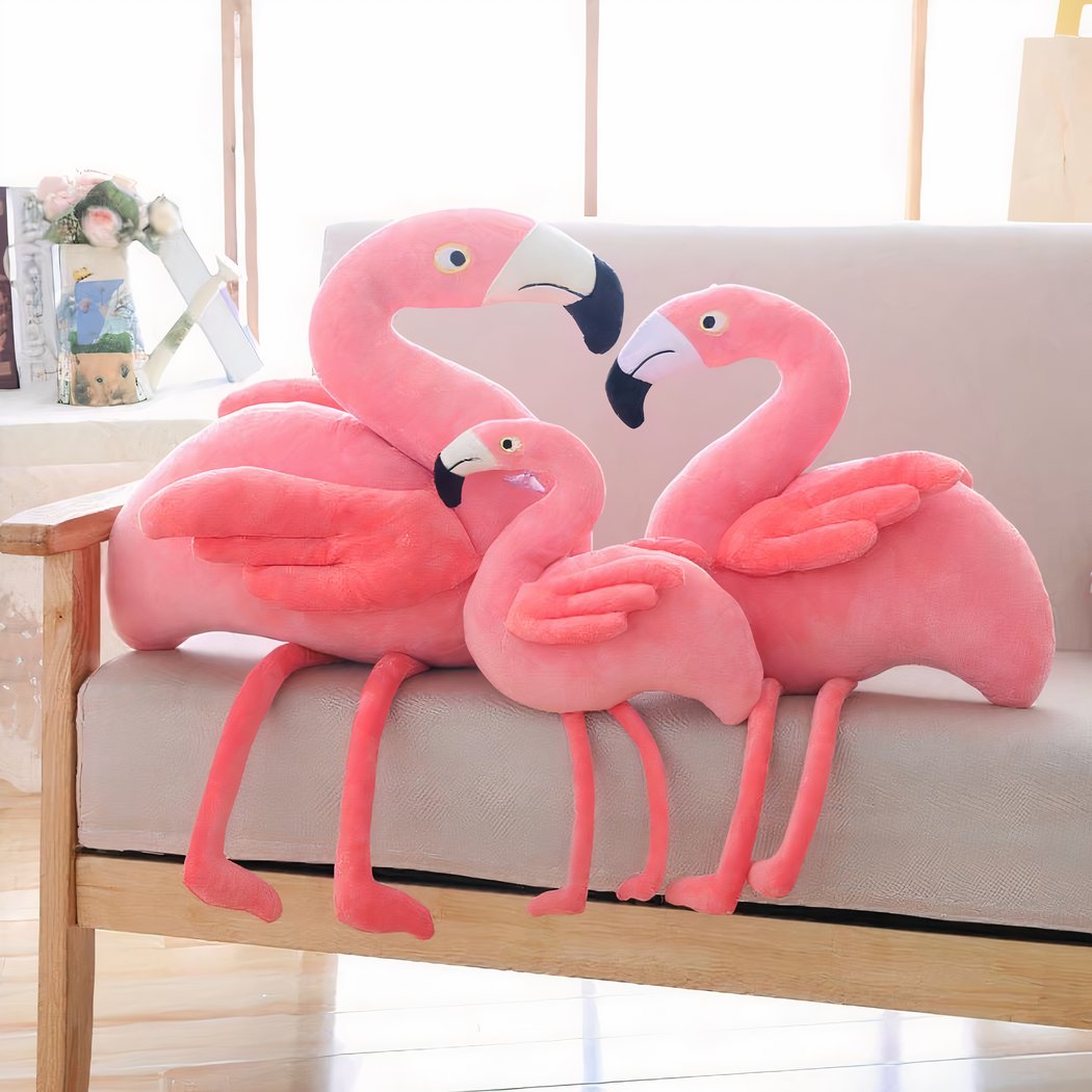 Peluche géante flamant rose
