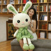 Peluche lapin géante avec robe verte