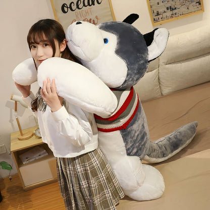 Peluche chien Husky géant