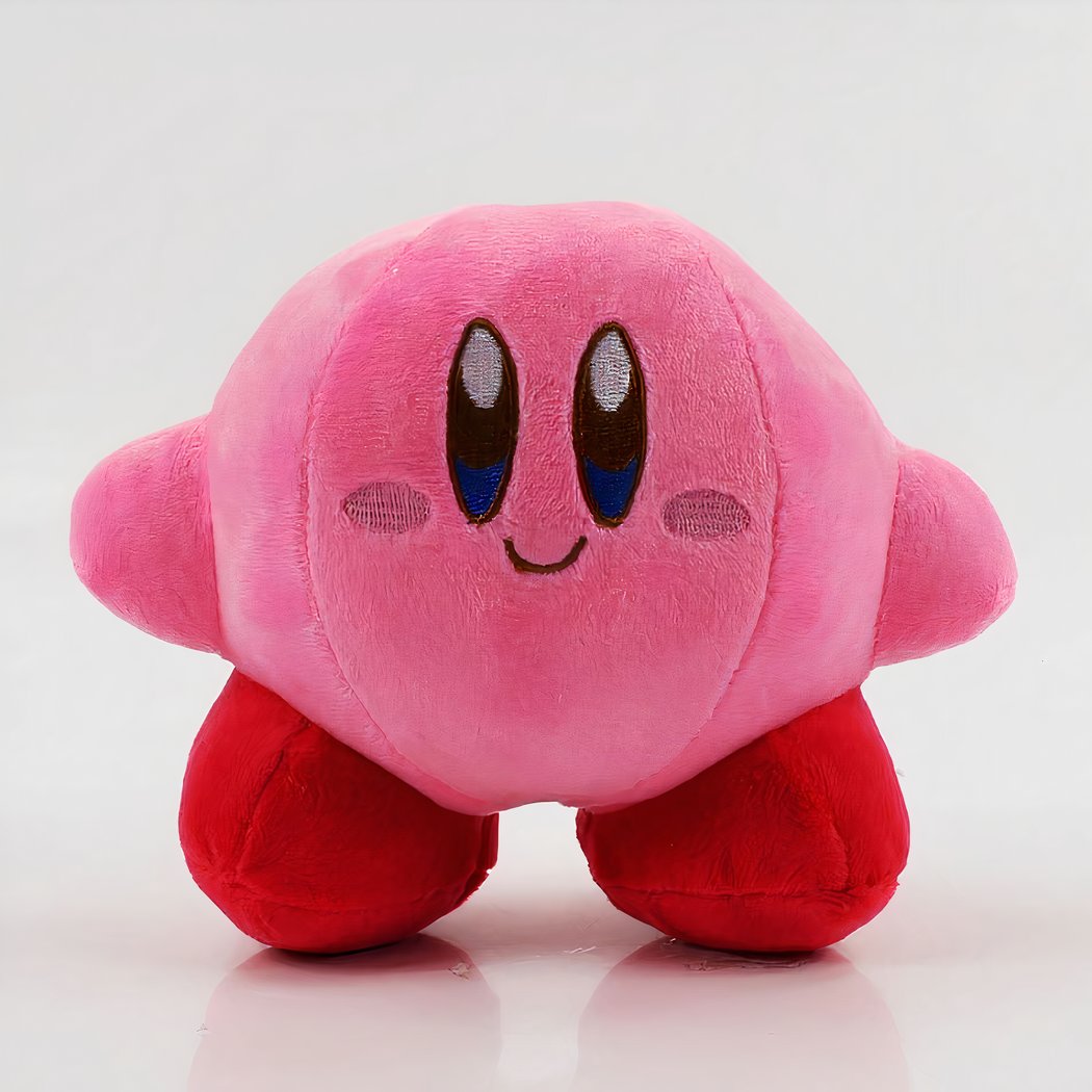 Peluche Kirby souriant rose ou bleue