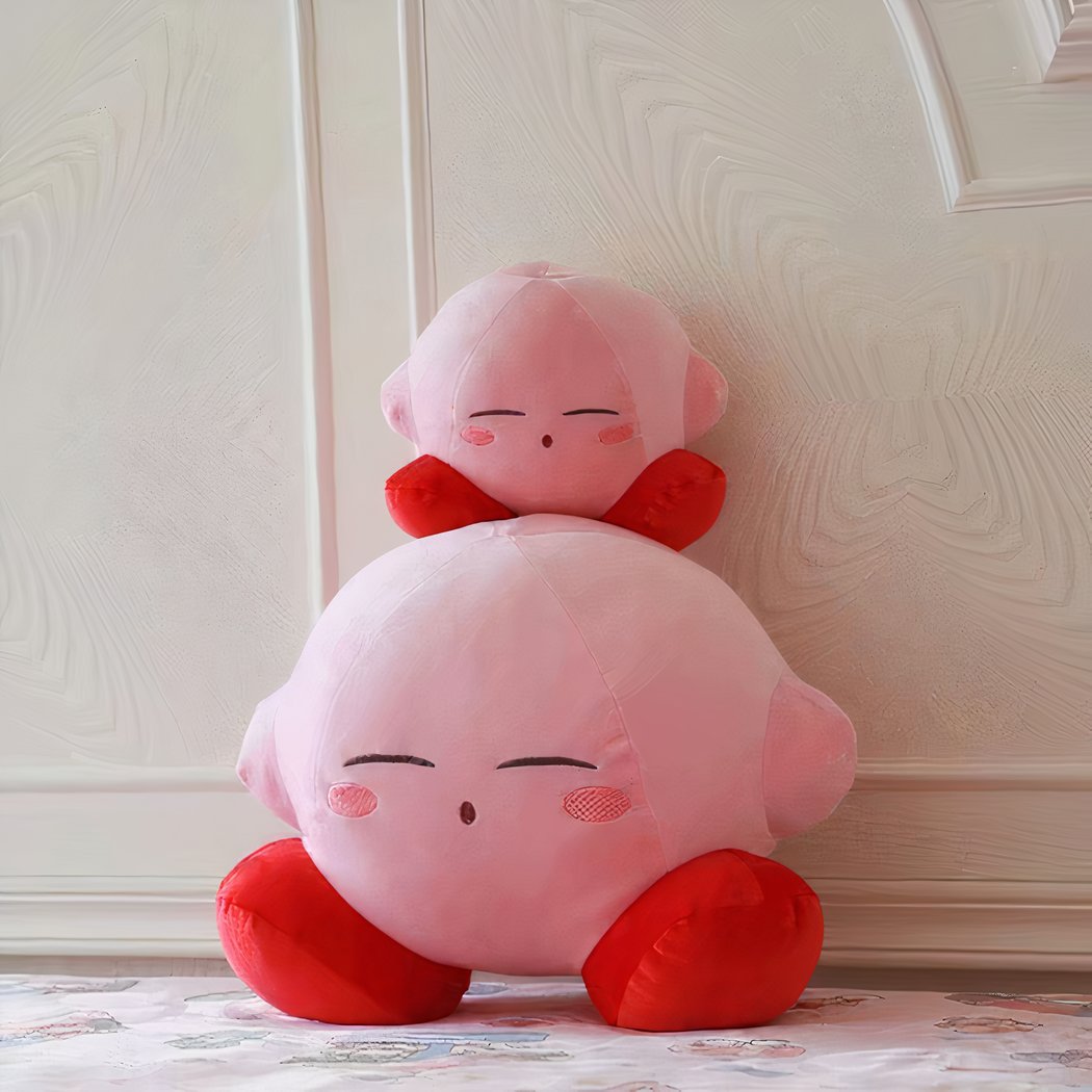 Peluche rose de Kirby qui dort