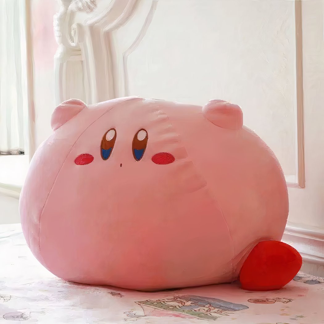 Peluche rose de Kirby aux joues rouges
