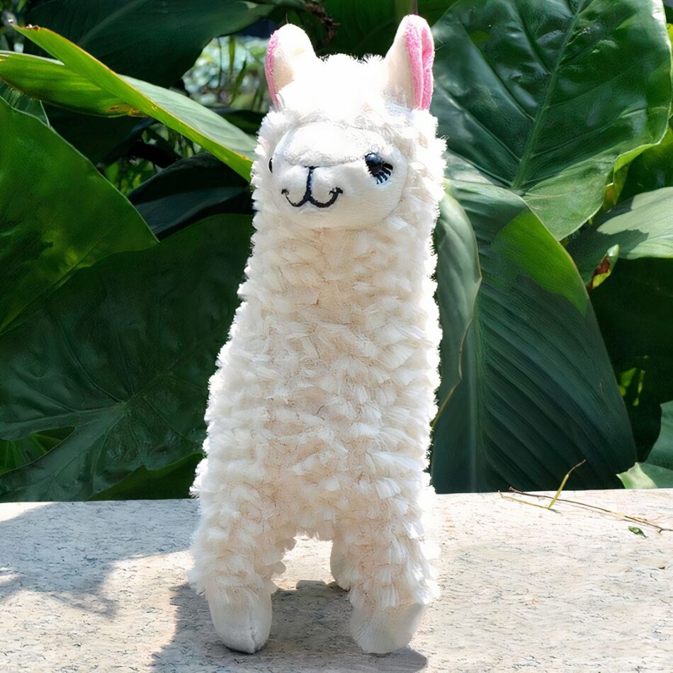 Peluche alpaga à poils longs