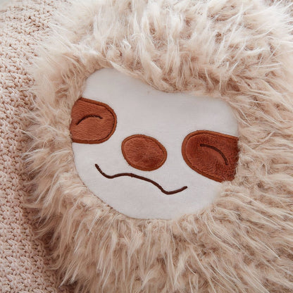 Coussin en peluche paresseux en forme de cœur pour enfants