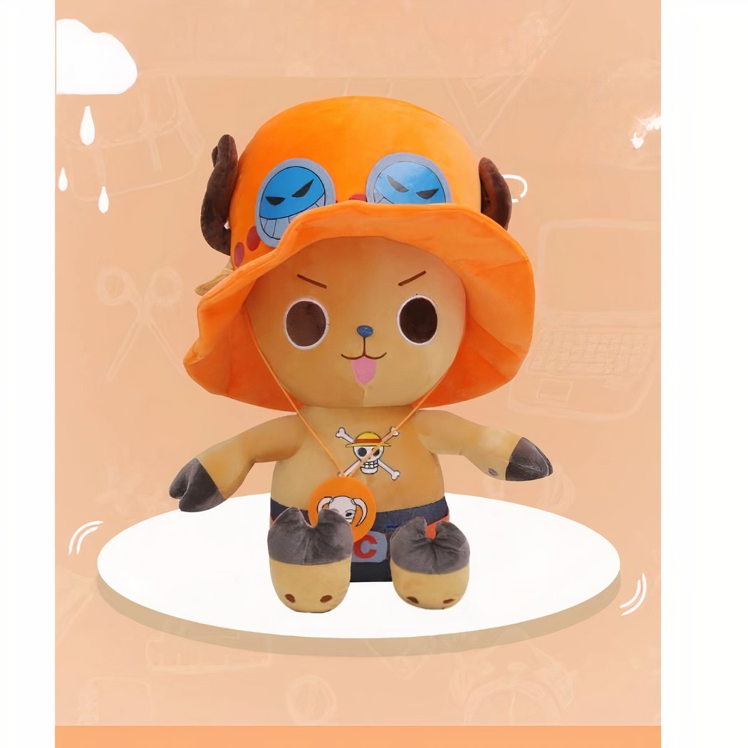 Peluche Tony Chopper One Piece méchant orange