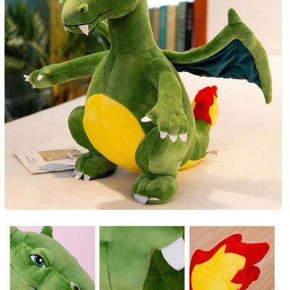 Peluche dragon vert géant