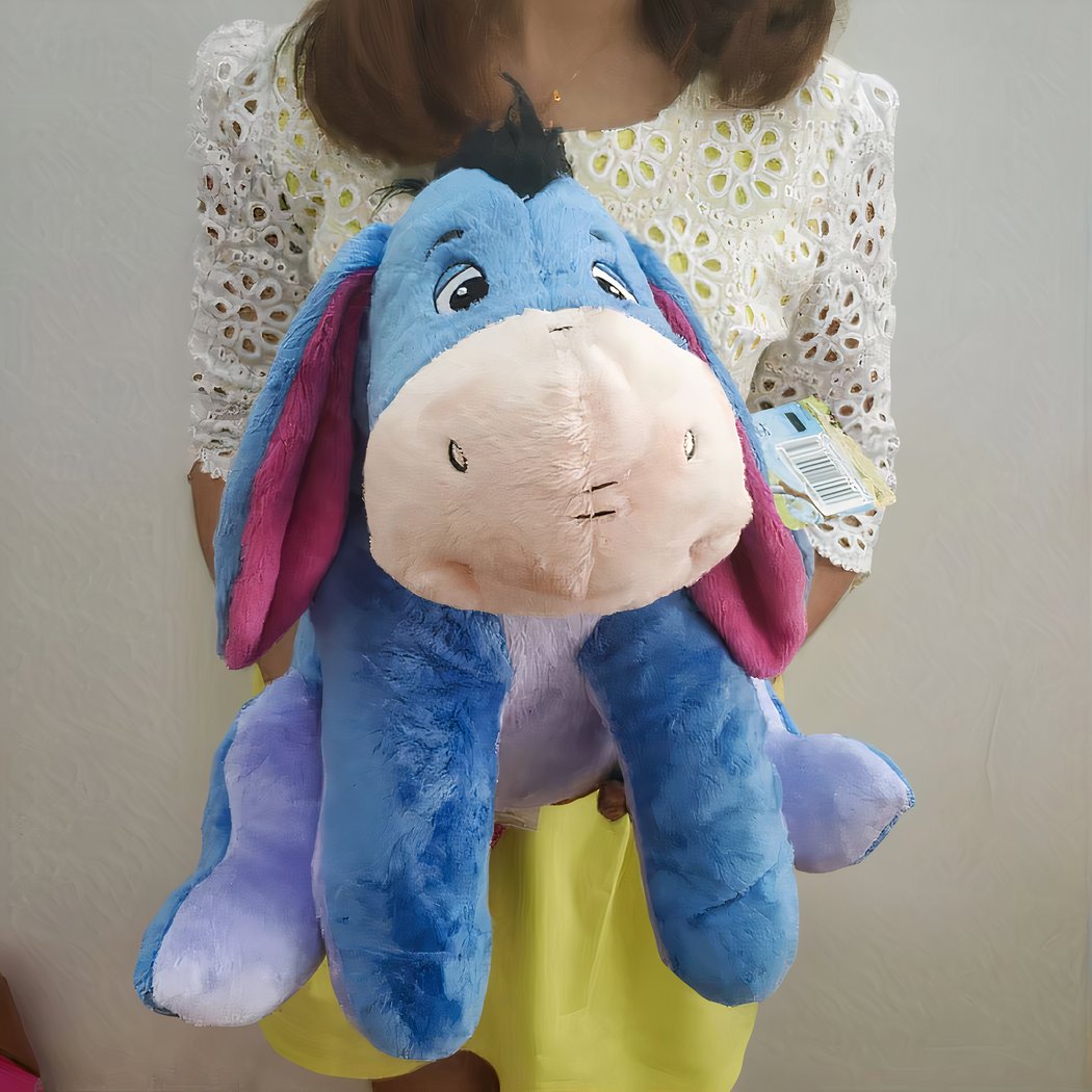Grande peluche Bourriquet bleu