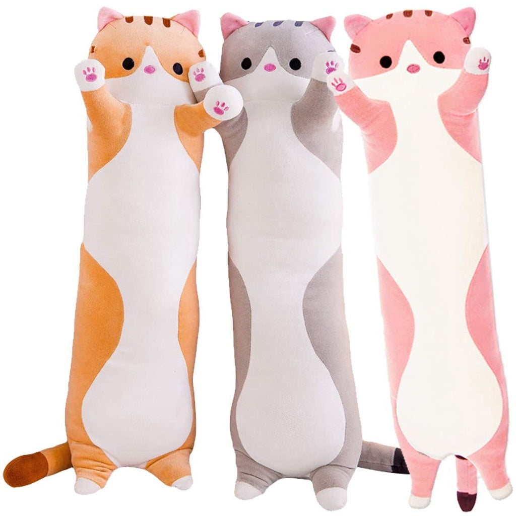 Peluche chat oreiller géante