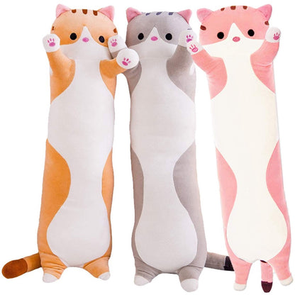 Peluche chat oreiller géante