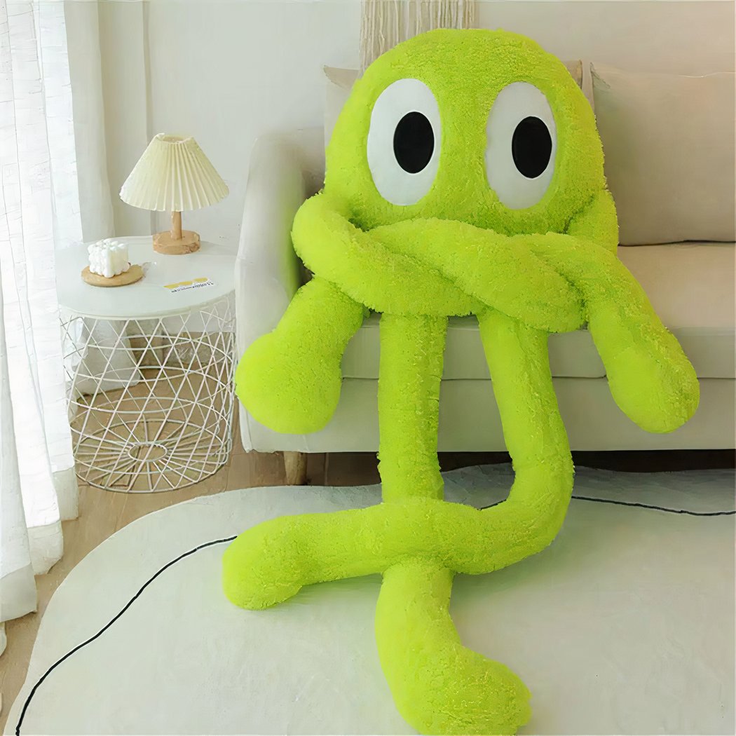 Peluche adorable de pieuvre géante verte