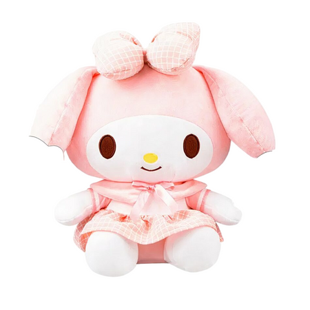 Peluche Hello Kitty en uniforme rose et bleu