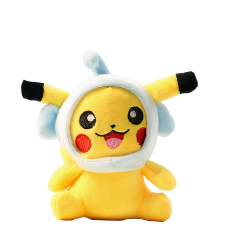 Porte-clés en peluche Pokémon Pikachu avec chapeau pour enfants