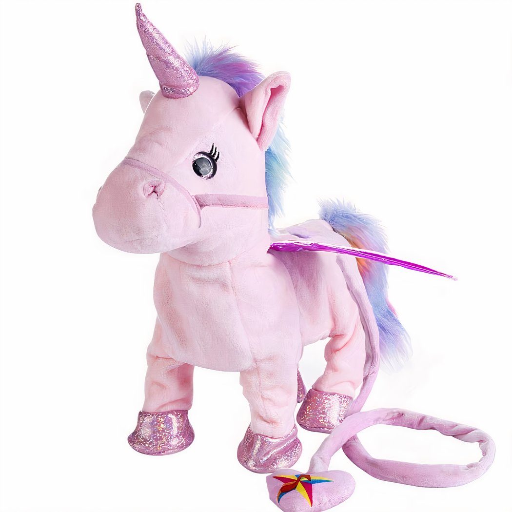 Licorne en peluche musicale électrique pour enfants