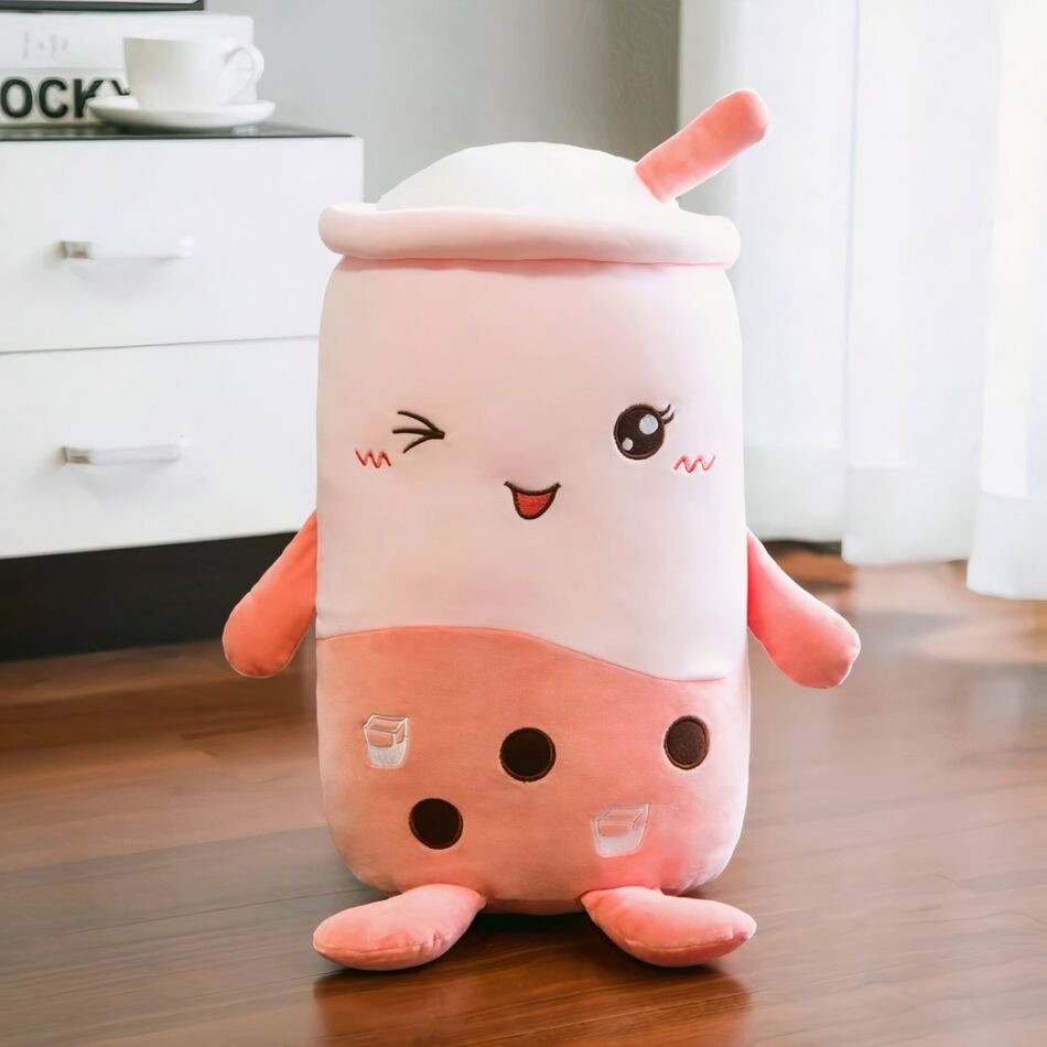 Oreiller en peluche Thé Matcha Bubble tea