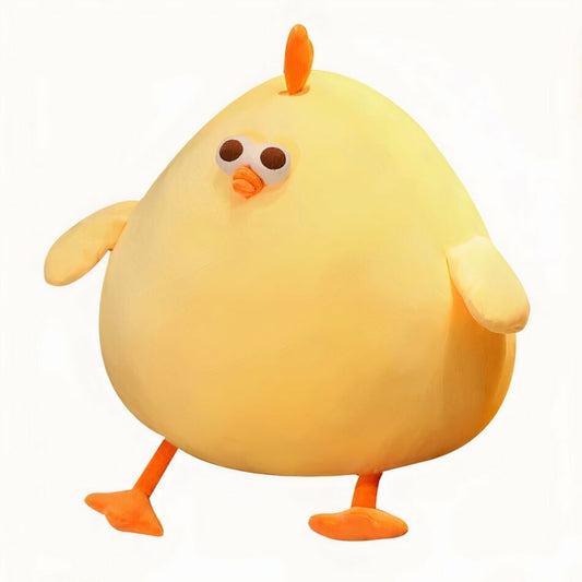 Peluche coussin jaune poussin