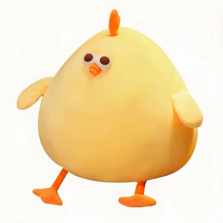 Peluche coussin jaune poussin