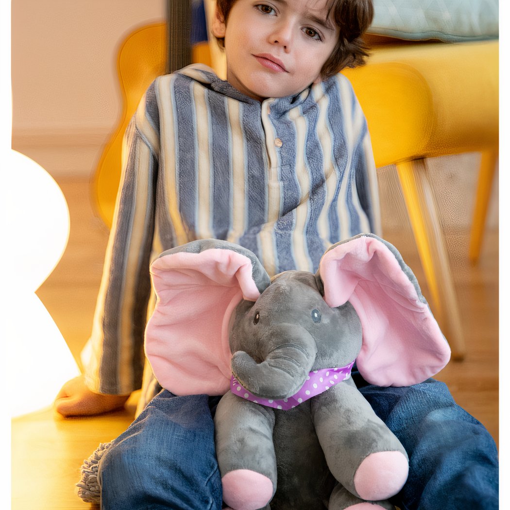 Peluche éléphant interactive pour bébé