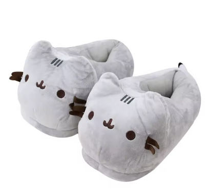 Chaussons Chat Gris