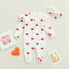 Barboteuse Motif Coeur Bébé