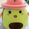 Peluche avocat mignon avec chapeau