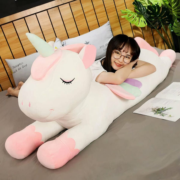 Coussin peluche licorne