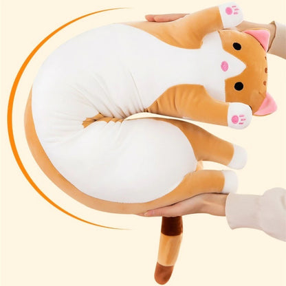 Peluche chat oreiller géante