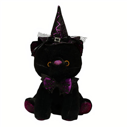 Peluche chat noir déguisement Halloween