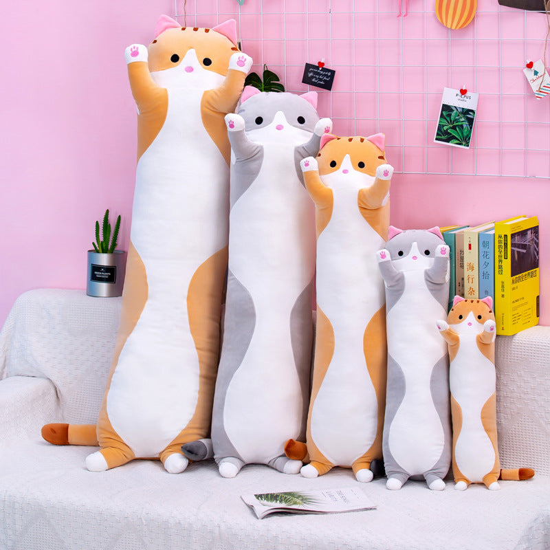 Peluche chat oreiller géante