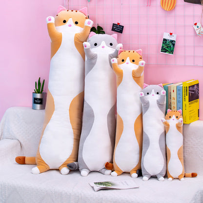 Peluche chat oreiller géante