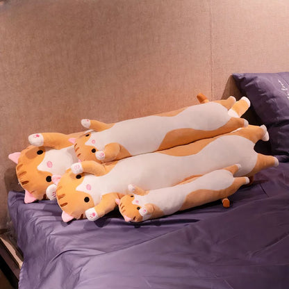 Peluche chat oreiller géante