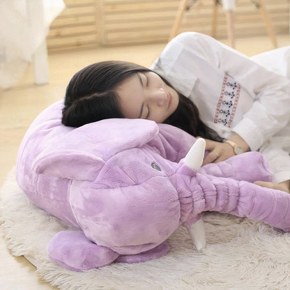 Peluche éléphant oreiller violet