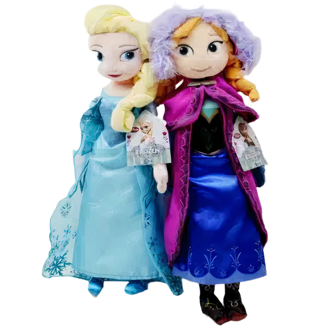 Peluche princesses Elsa et Anna