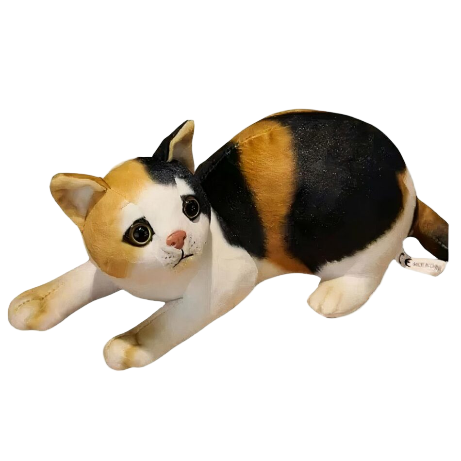 Peluche chat rayé