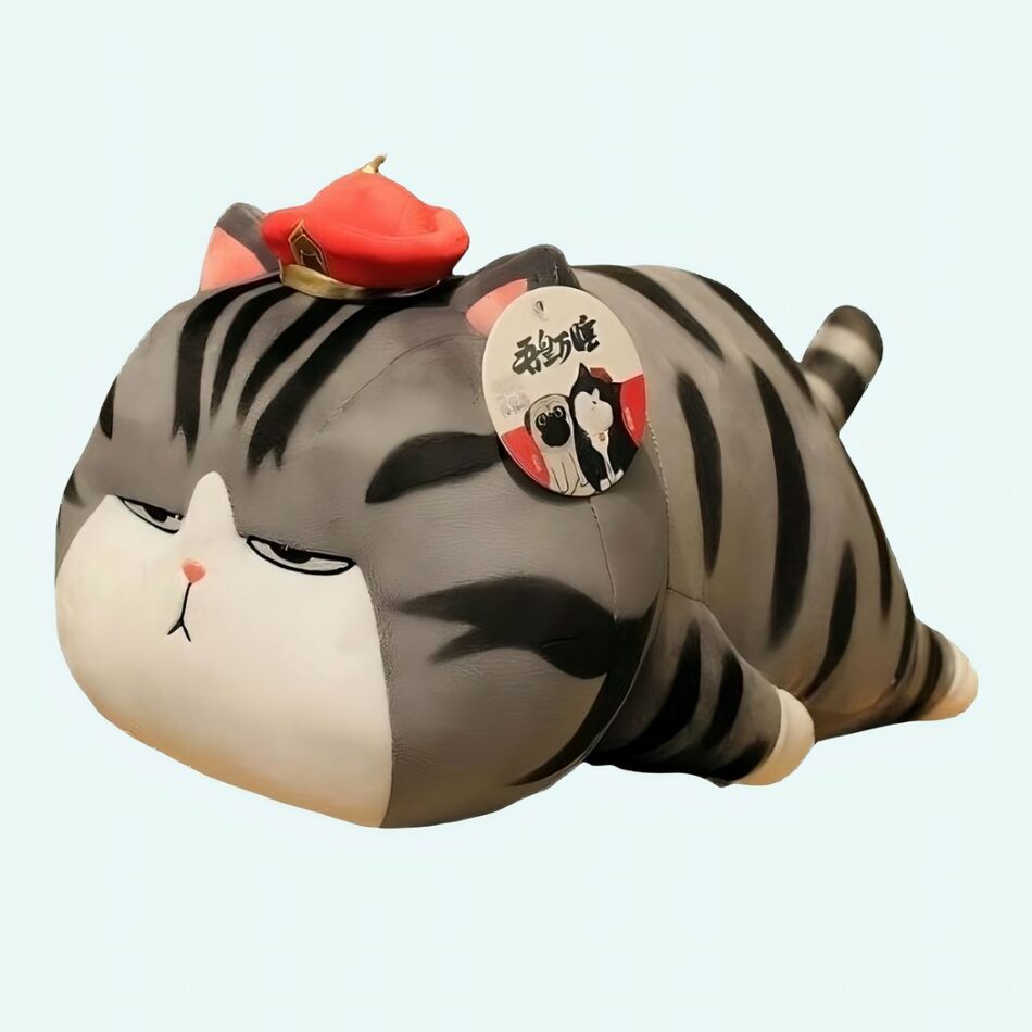 Peluche chat empereur oreiller