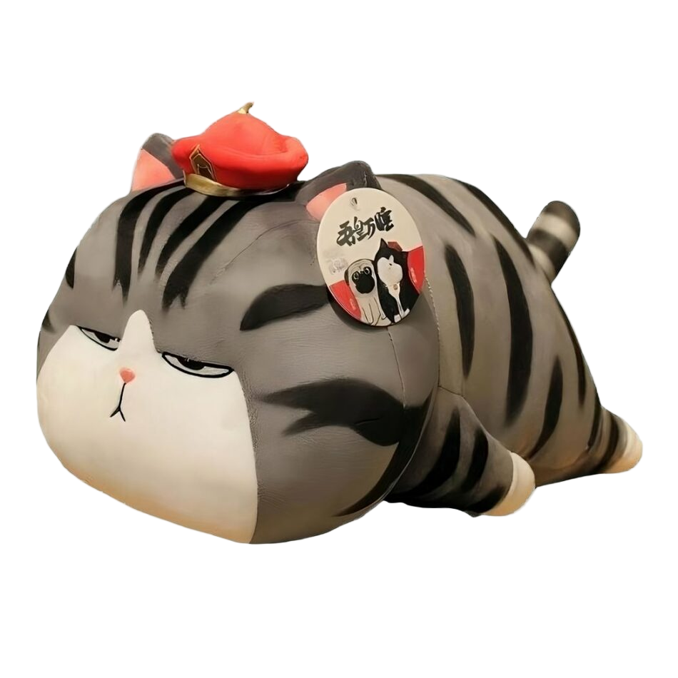 Peluche chat empereur oreiller