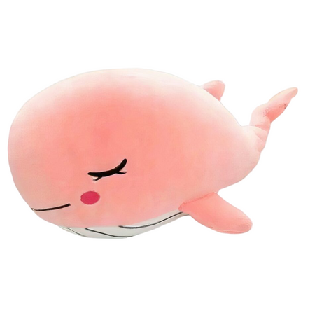 Peluche baleine rose endormie