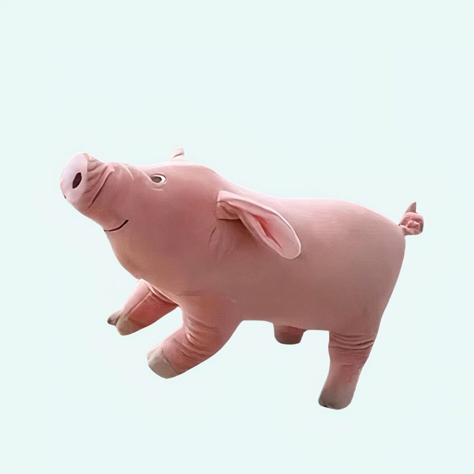 Peluche cochon joyeux