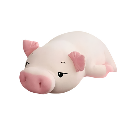 Peluche cochon blanc assoupi