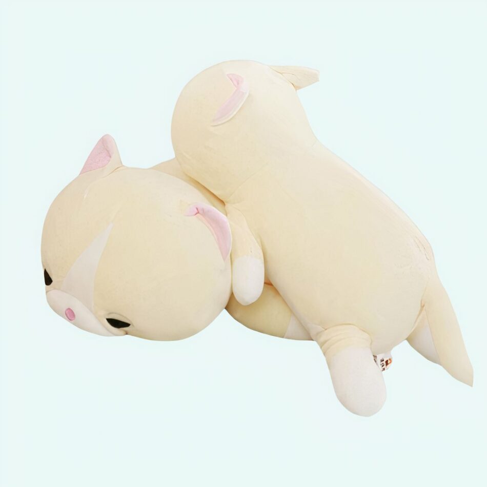 Peluche chat assoupi