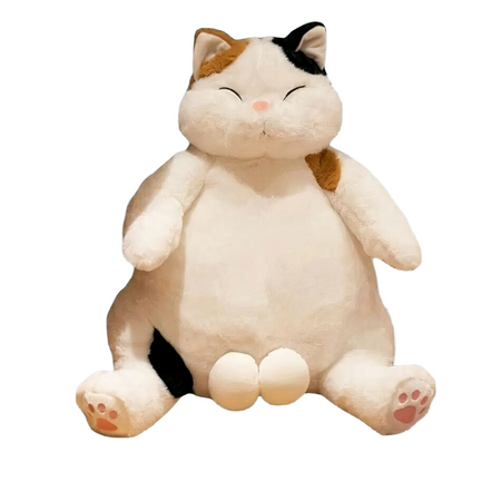 Peluche gros chat blanc