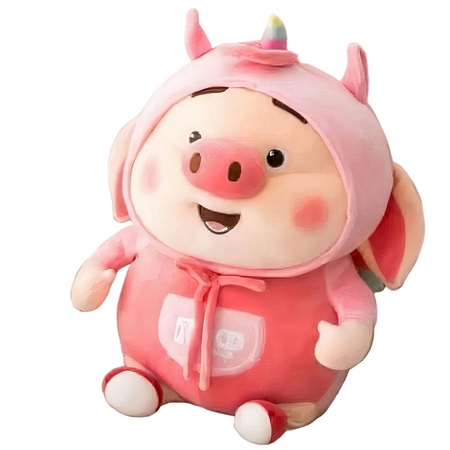 Peluche cochon kawaii rose