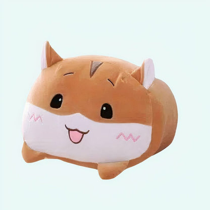 Peluche oreiller chat marron