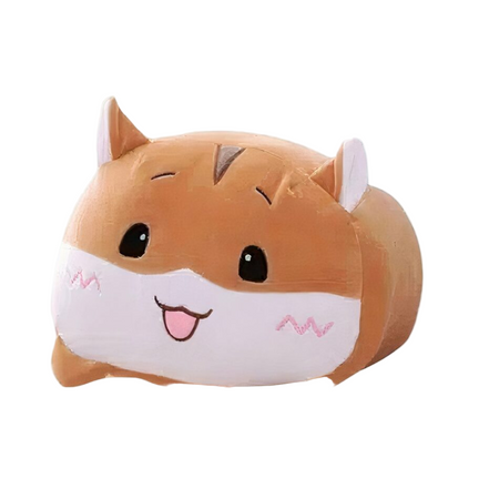 Peluche oreiller chat marron